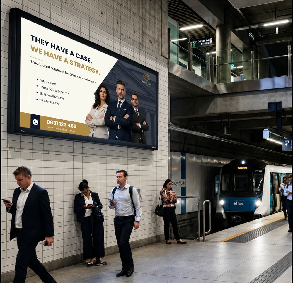 Media Mart transit station display