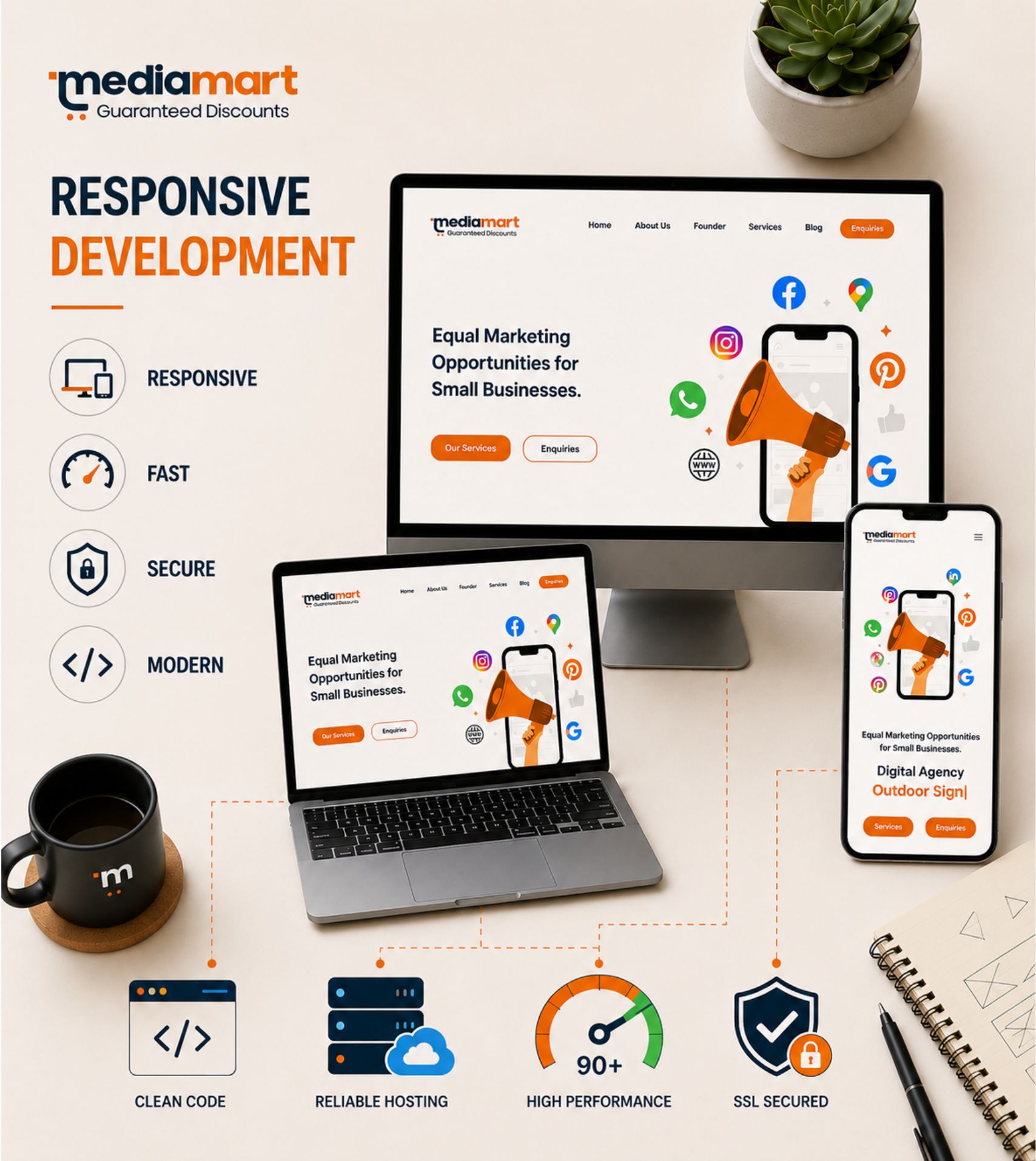 Website development showcase creative